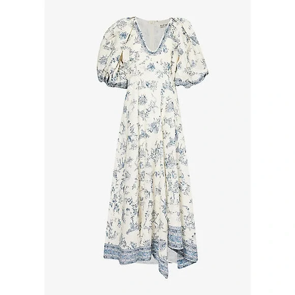 ALEMAIS CASA MIDI DRESS US 6 - Picture 5 of 9